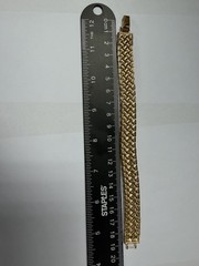PRISTINE VINTAGE 1990s/2000s NAPIER Gold Flexible Link Bracelet NOS Original Tag