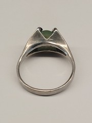 Po Ho Co Sterling Silver Vintage Jade Ring