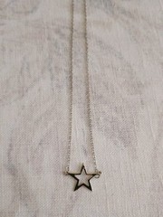 Sterling Silver Star Necklace Celestial Delicate Simple Minimalist VTG Jewelry
