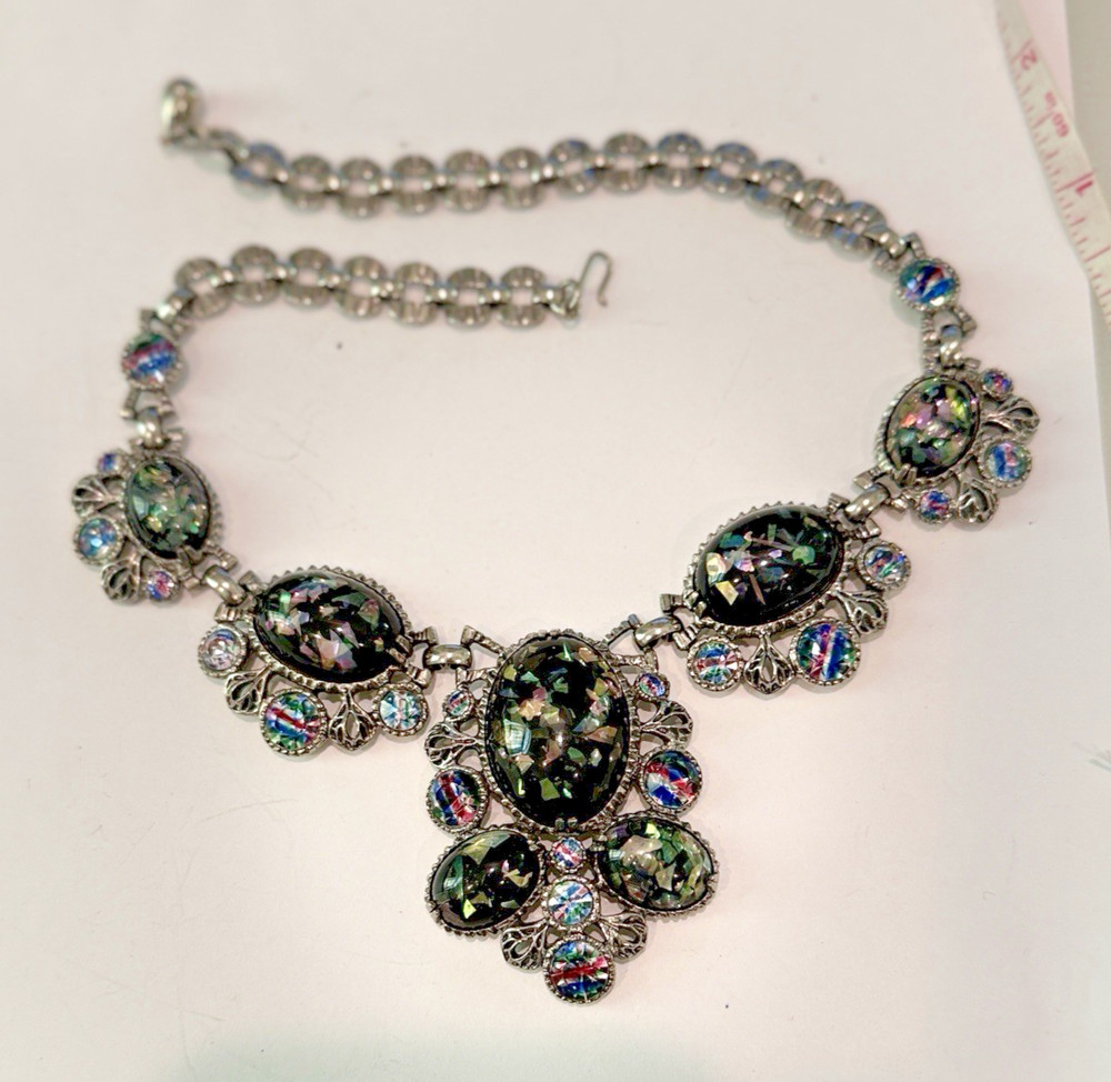 SELRO SELINI VINTAGE CONFETTI STATEMENT NECKLACE