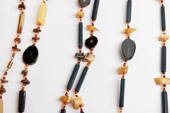 Vintage Buffalo Horn Necklace Japan 3 Pcs