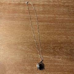 Vintage Sorrento Filigree Sterling Silver Stone Pendant Necklace on 16” Chain