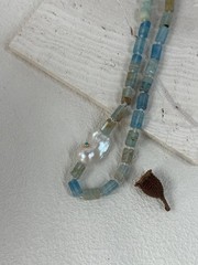 High-quality Baroque Pearls Turquois Stone Necklace Fine pearl necklace vintage