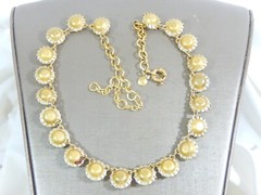 J CREW ANNA WINTOUR NECKLACE GEORGIAN COLLET RIVERIE RIVOLI CRYSTAL BRULEE VTG