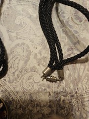 Vintage Double Sided Dragon Design Cloisonne Pendant Necklace 16.5″ Long