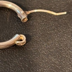 Vintage Classic Silver 1/2″ Hoop Earrings Sterling SIlver Tested Pierced Ears