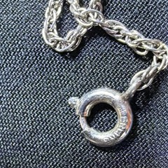 Sorrento Signed Sterling Silver Rope Necklace Teardrop Pendant Blue Oval Stone