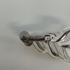 Napier Silver Tone Clip On Screw Back Earrings Swirl Half Hoop Polished Vintage