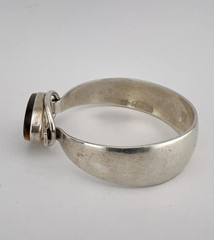 Vintage N.E. FROM Denmark Modernist Sterling Silver 925S Tiger’s Eye Bracelet