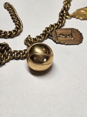1940s Michigan Football League Championship Sports Charm Bracelet Gold