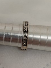 Vintage marked Sterling Silver Star Band Ring 2.5 Grams