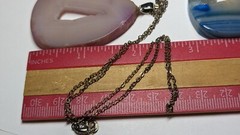 2 STONE GEMSTONE PENDANTS & STERLING SILVER 19″ NECKLACES AMETHYST & MORE