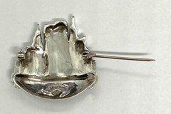 VTG Judith Jack J.J. Sterling Silver Markasite New York Skyscraper Pin Brooch17g