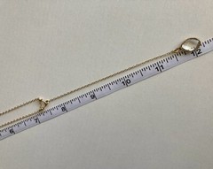 14k Yellow Gold Filled Quartz Pendant Chain Necklace Y Drop 15in plus 4in Drop