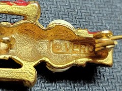 VINTAGE VERO ENAMEL CHRISTMAS NUTCRACKER PIN w/ ARTICULATED LEGS – 2 INCH