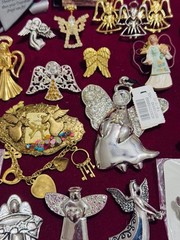 Vintage Estate Angel Religious PJewelry Lot 68 Pieces WHBM GLORIA DUCHIN AAi Baj