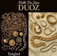 2 LB DUOZ Jewelry Lot | Tangled & Curated Gold Silver | Vintage-Mod Reseller Mix