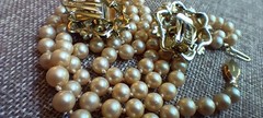 Judy Lee Signed Faux Pearl Curated Costume Jewelry Set Demi Parure 1960 Earrings