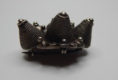 Art Deco African Sterling Silver Brooch-Pendant, Signed B.N.A., Depose