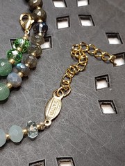 18 Inch Green AV Max Beaded Necklace