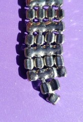 VTG Silvertoned Neck Tie Shaped Necklace Pave Rhinestones 14″ Chain 5.5″Drop