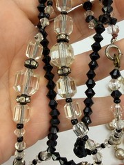 Vintage Necklace Art Deco MCM Glass Beads Mix FOR CRAFT DAMAGE Lot PJ