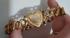 Vintage American Queen Pitman Keeler Heart Expansion Bracelet Sweetheart