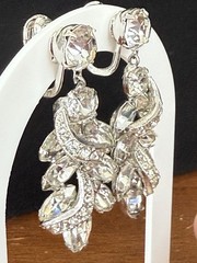 Beautiful 1960s Eisenberg Rhinestone Earrings