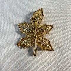 AAI Leaf Brooch Gold-Tone Intricate Detailing Vintage Style MCM