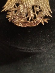 Vintage 1968 Sarah Coventry American Eagle Brooch Gold Tone