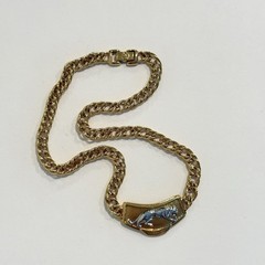 Jackie Collins Vintage 80’s Panther Gold Plated Two Tone Chain Link Necklace