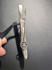 Vintage Beau Sterling Ski & Pole Pin Brooch Skier Gift Winter Sports Beaucraft