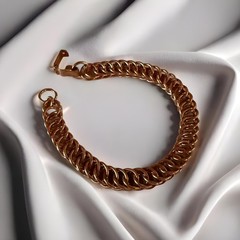 Solid Copper Bracelet • Persian 4-1 Chainmail • Handcrafted • Variety of Sizes