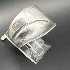 Modernist Smooth Ring Vintage Signed Italy 925 Sterling Silver Size 7.75