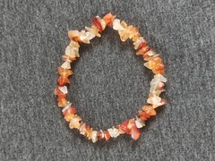 Natural Carnelian Chip Beads Bracelet – Stretchable Gemstone Healing Jewelry