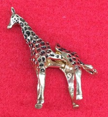 Vintage Gold Costume Giraffe 3D Ring Size 5.25