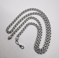 Vintage Sterling Silver 925 Signed Chain Necklace, 20.67g, 24.41″ Adult Unisex