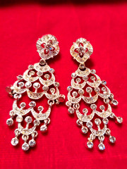 Lots of 7 Pairs Of Rhinestone Dangle Earrings Proms Wedding