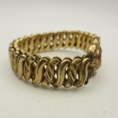 Vintage Carmen Sweetheart Bracelet Red Heart Expansion WWII Era BROKEN LINK