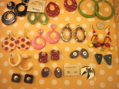 VTG 2 Mod Retro Earring Lot-16 Pr Pierced-Halloween-Theatrical-Dress-Up-Fun!