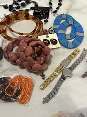 Vintage To Now Jewelry Lot Untested 17 Pieces Eclectic Beaded Seiko Timex