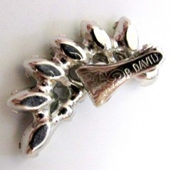 VTG EXQUISITE B DAVID AB RHINESTONE NECKLACE CLIP EARRINGS Prong Set 60s EXC
