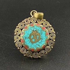 Fine Artwork Traditional Beautiful Ethnic Awesome Tibetan Handmade Pendant