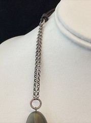 Peyote Bird Pearl Leather Stone 2 Strand 925 Sterling Silver 20” Necklace 60g