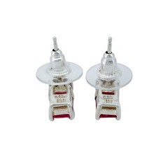 Vintage Sterling Silver 925 Pink Topaz Cubic Zirconia Drop Earrings