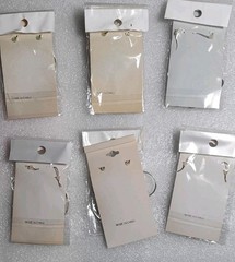 6 Pairs NEW VINTAGE DANGLE HOOPS EARRINGS PIERCED DROP BIG CLASSIC • OLD STOCK