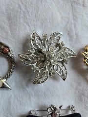 Lot of 4 Misc. Brooches, Dragonfly, Flower and etc. #AA
