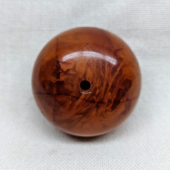 Antique Butterscotch Amber Swirl Bakelite Bead Single 37 Grams 40mm Prayer ???