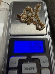 Vintage SOLID 14KT Gold Stamped 7″ Bracelet 5.2 Grams Opal New Old Stock