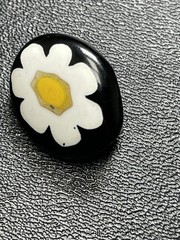 Vintage Daisy Polymer Clay Small Brooch Pin